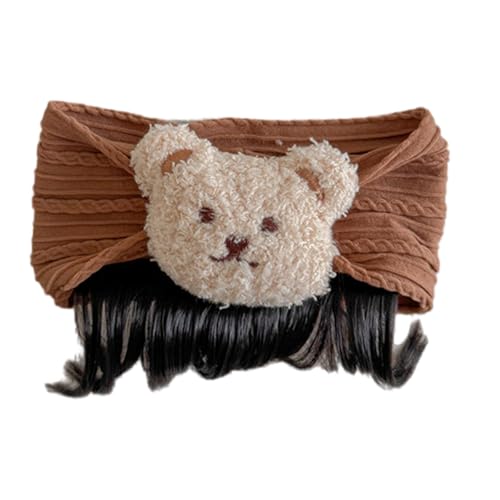 Baby Haarteil Bang Stirnband Modische Toupe Kopfbedeckung Schöne Bärenmädchen Haarzubehör Für Neugeborene Und Kleinkind von Hrtyvhin