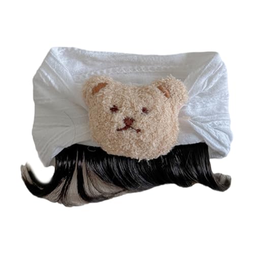 Baby Haarteil Bang Stirnband Modische Toupe Kopfbedeckung Schöne Bärenmädchen Haarzubehör Für Neugeborene Und Kleinkind von Hrtyvhin