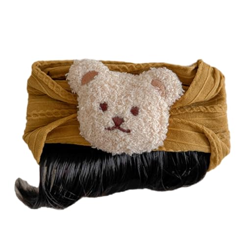 Baby Haarteil Bang Stirnband Modische Toupe Kopfbedeckung Schöne Bärenmädchen Haarzubehör Für Neugeborene Und Kleinkind von Hrtyvhin