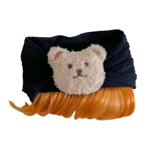 Baby Haarteil Bang Stirnband Modische Toupe Kopfbedeckung Schöne Bärenmädchen Haarzubehör Für Neugeborene Und Kleinkind von Hrtyvhin
