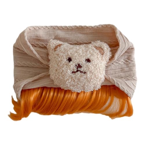 Baby Haarteil Bang Stirnband Modische Toupe Kopfbedeckung Schöne Bärenmädchen Haarzubehör Für Neugeborene Und Kleinkind von Hrtyvhin