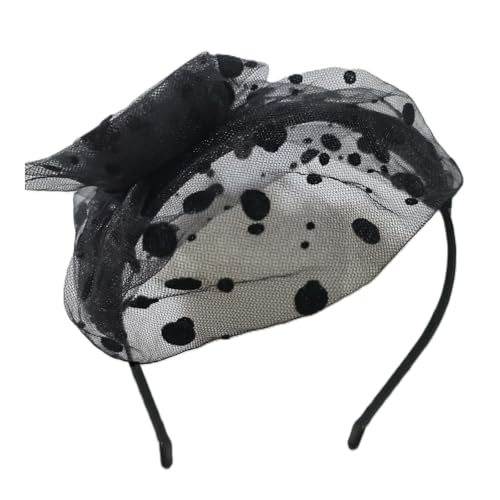 Beliebtes Spitzen Bowknot Stirnband Süßes Ballett Gepunktete Haarband Für Cocktails Party von Hrtyvhin