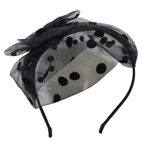 Beliebtes Spitzen Bowknot Stirnband Süßes Ballett Gepunktete Haarband Für Cocktails Party von Hrtyvhin