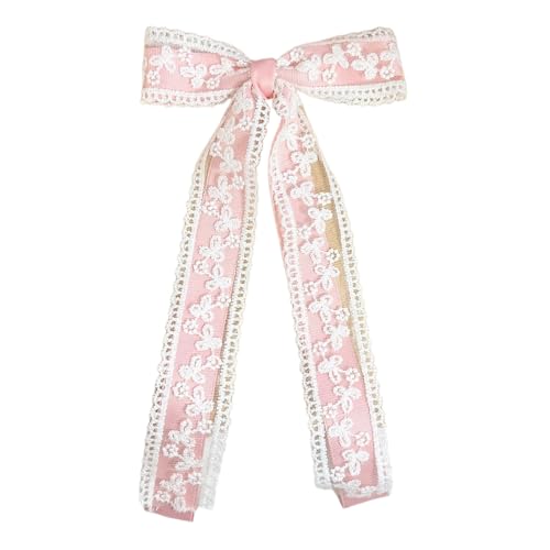 Bowknot Hair Clip Elegante Spitze & Band Bowknot Form Haarclip Für Mädchen Frühlingsschwanz Styling Tiaras Süße Farbe von Hrtyvhin