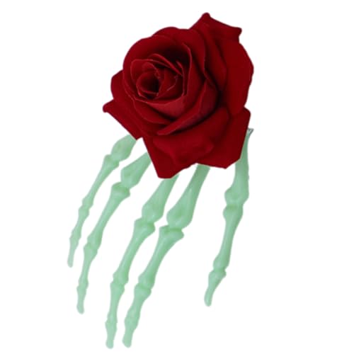 Delicate Skeleton Hand Haarnadel Mit Blumenspitzen Haarschnitten Vielseitige Kopfbedeckung Für Teenager Und Erwachsene Halloween von Hrtyvhin