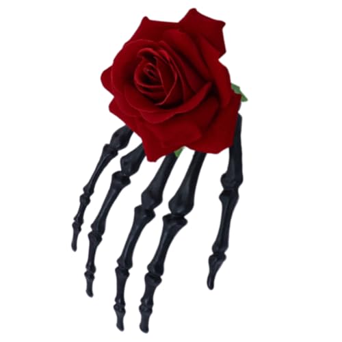Delicate Skeleton Hand Haarnadel Mit Blumenspitzen Haarschnitten Vielseitige Kopfbedeckung Für Teenager Und Erwachsene Halloween von Hrtyvhin