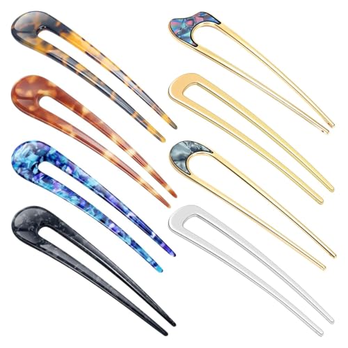 Einzigartige Haargabel Großer Französischer Metallhaarclip Für Frauen Elegantes Brötchen Styling Haarnadeln Vintage Frisur Accessoires von Hrtyvhin