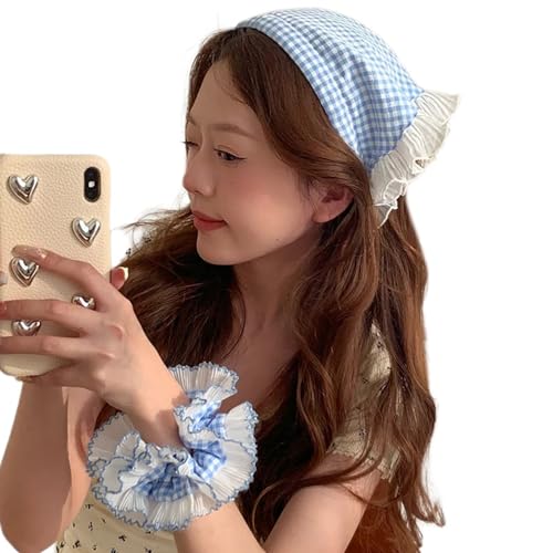 Elegant Check Head Schal Scrunchies von Hrtyvhin