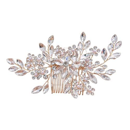 Elegante Brautstrassstörungen Stirnband Handgefertigt Künstliche Perlen Haar Vine Haarkamm Für Hochzeiten Und Formelle Veranstaltung von Hrtyvhin