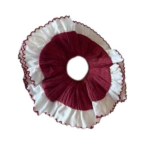 Elegante Schnürsenkel Grenze Haarringe Mehrschichtiger Rüschen Haarbindungsrückte Haarseil Für Frauen Und Mädchen von Hrtyvhin