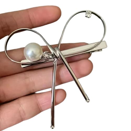 Elektroplatte Metall Bowknot Haarnadel Fangen Clip Haar Barrettes Seite Haarclip Für Mädchen Koreanische Haare Dekore von Hrtyvhin