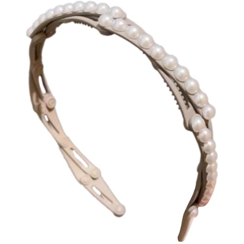 Frauen Anti Slip Hair Hoop Mit Kunstperlen Dekoration Faltbares Stirnband Für Frauen Bequeme Haarstücke Haare Dekore von Hrtyvhin