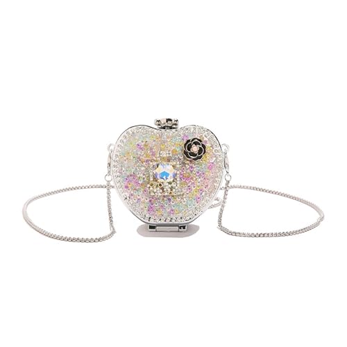 Frauen Umhängetasche Stilvolle Kettenbeutel Acryl Crossbody Tasche Abendtasche Glitzernden Quadratbeutel Strauchsteine ​​Messengerbeutel Tasche von Hrtyvhin