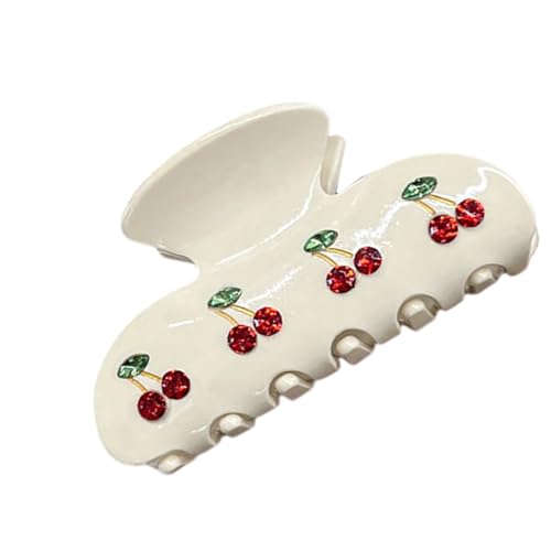 Fruchtthema Kirschen Haarklauenclip Für Jugendfrauen Mädchen Acetat Haarklemme Mit Starkem Sicher Für Den Täglichen Gebrauch von Hrtyvhin