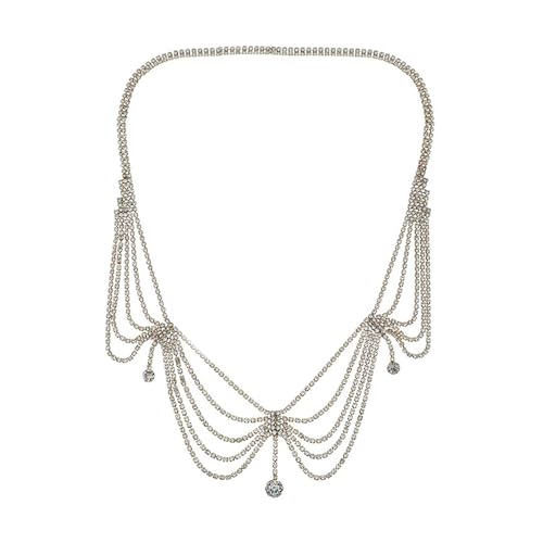 Funkelnde Stirn Drop Stirnband Strasssteine ​​Haarkette Elegante Augenbrauen Kopfhänen Hochzeitszeremonie Zauberhaarverzierung von Hrtyvhin