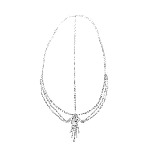 Funkelnde Stirn Drop Stirnband Strasssteine ​​Haarkette Elegante Augenbrauen Kopfhänen Hochzeitszeremonie Zauberhaarverzierung von Hrtyvhin