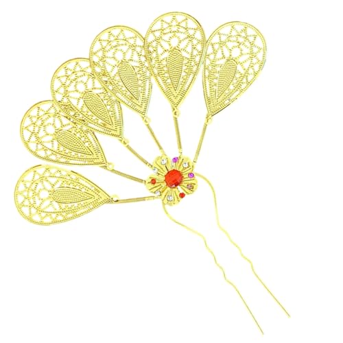 Goldenes Haarstock Chinesische Alte Legierungshaarspannstäbchen Traditioneller Haarnadel Traditioneller Luxuriöser Schmuck von Hrtyvhin