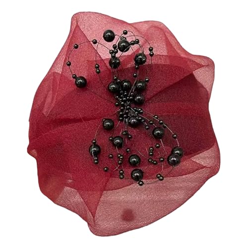 Halbkappe Crepe Rüschenhaarhoop Für Frauen Französisch Stirnband 1920er Faszinator Abendkleider Für Formelle Anlässe von Hrtyvhin