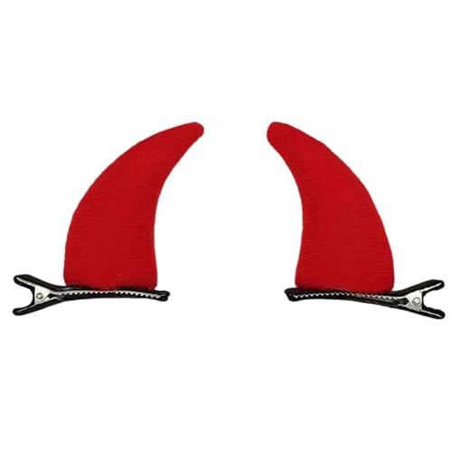 Horn Haarclip Cartoon Muster Haarnadel Rolle Palying Kostüm Barrettes Für Halloween Holiday Party Verstellbar von Hrtyvhin