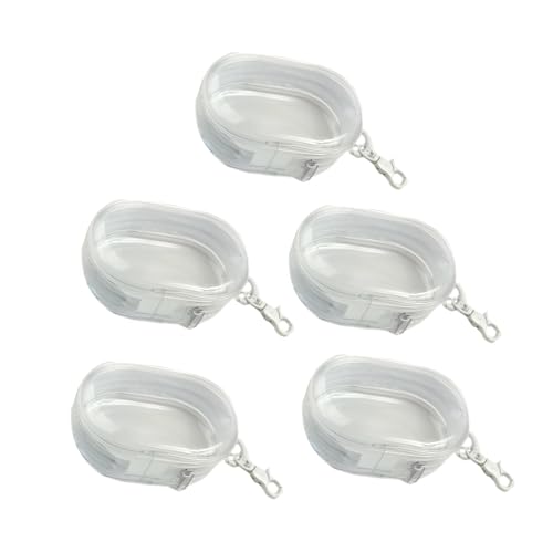 Hrtyvhin 5 PCs Clear Storage Box Mit Schlüsselanhänger Kopfhörer Speicher Tasche Kinderwagenbeutel Ändern Geldbeutel Make Up Tasche Für Frau von Hrtyvhin