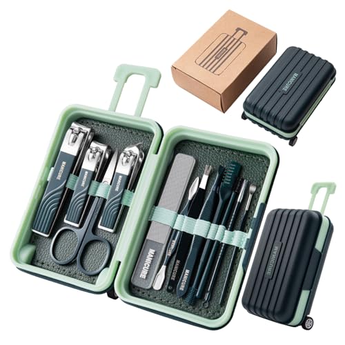 Maniküre-Set Professionelle Männer Frauen Pflege Edelstahl Set Maniküre Pediküre Profi 12 in 1 von Hrtyvhin