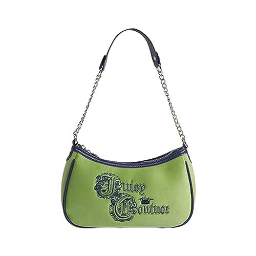 Modische Achseltasche Handtasche Schultertaschen mit Retro und Grün Stickerei für Erwachsene Frauen, grün von Hrtyvhin