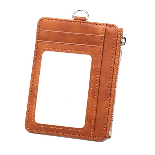 PU Leather Kartenhalter Brieftasche Geldbörse Mit Blockierendem Schutz Und Reißverschluss In Taschenhalsgurt Für Bargeld Und Karte von Hrtyvhin