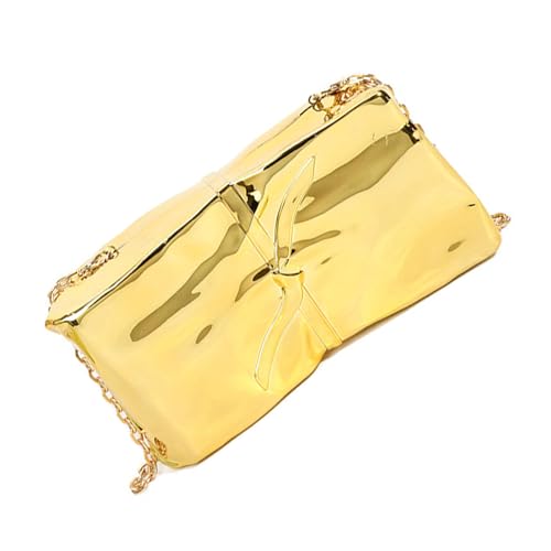 Raffinierte Goldene Acryl Geldbörse Schulter Crossbody Geldbörse Mit Bequemem Kettenriemen Für Hochzeiten Und Besonderes Ereignis von Hrtyvhin