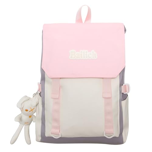 Rucksack mit großer Kapazität, für Studenten, Schule, Damen, Reiserucksack, lässiger Rucksack, Laptop-Rucksack, ästhetischer Rucksack, rose von Hrtyvhin
