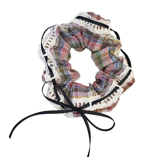 Spitzenverkleidung Haar Binde Haarbrötchen Scrunchies Elastic Hair Große Scharfe Elegante Haarbänder Weibliche Haarstyling Knackig von Hrtyvhin