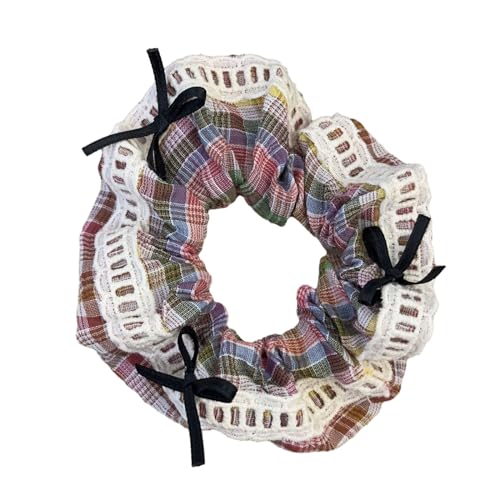 Spitzenverkleidung Haar Binde Haarbrötchen Scrunchies Elastic Hair Große Scharfe Elegante Haarbänder Weibliche Haarstyling Knackig von Hrtyvhin