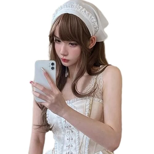 Spitzenverkleidungskopfschal Für Frauen Weiße Haarwagen Hairkerchebief Stirnbänder Bandanas Weibliche Haarstücke Elegante Haare Dekore von Hrtyvhin