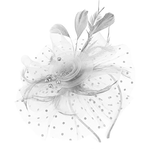 Stilvolles Gefiedertes Stirnband Mit Mesh Für Elegante Und Vintage Looks Evening Party Kopfbedeckung Kopfbedeckung von Hrtyvhin