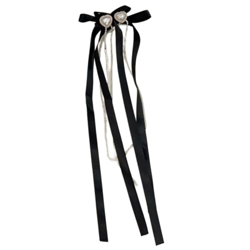 Strasssteine ​​Fransen Ribbon Haare Bögen Bogenknoten Haare Clip Für Weibliche Koreanische Stil Haar Barrettes Frauen Elegante Kopfbedeckung von Hrtyvhin