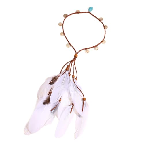 Styles Gefiederte Federstirnband Perlen Seil Anheizt Haarband Für Frauen Und Teenager Themenpartys Und Reisen von Hrtyvhin