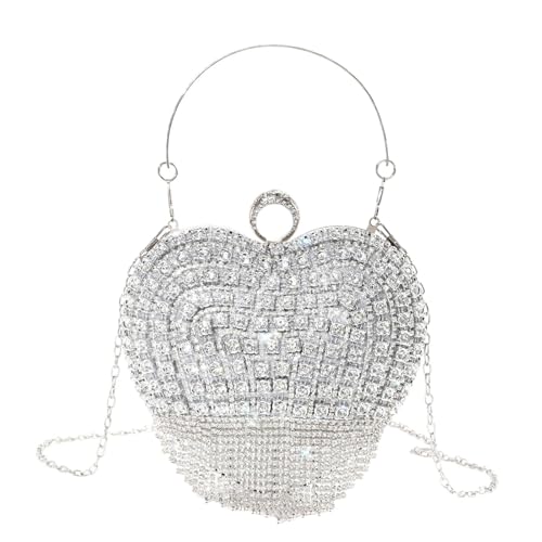 Stylische Hochzeitshandtasche Für Frauen Mit Perlendesigns Herzform Abendbeutel Schultertasche Für Einen Luxuriösen Party Look von Hrtyvhin