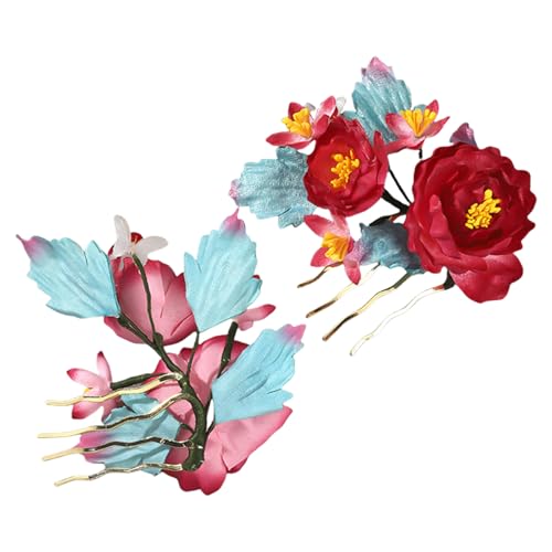 Traditionelle Haarnadel Buyao Für Mädchen Alte Chinesische Blumen Haarnadel Traditionelle Hanbiuk Dekorative Cosplay von Hrtyvhin