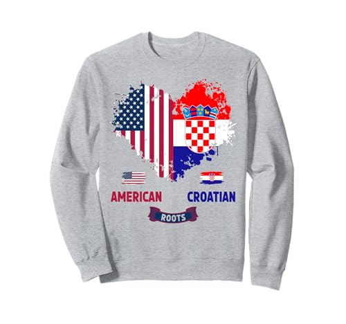 Kroatische amerikanische Flagge Idee für Frauen & USA Kroatische Wurzeln Sweatshirt Kroatische amerikanische Flagge Idee für Frauen & USA Kroatische Wurzeln Sweatshirt von Hrvatska American Roots Ideas For Toddler & Kids