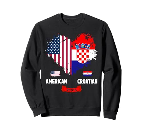 Kroatische amerikanische Flagge Idee für Frauen & USA Kroatische Wurzeln Sweatshirt Kroatische amerikanische Flagge Idee für Frauen & USA Kroatische Wurzeln Sweatshirt von Hrvatska American Roots Ideas For Toddler & Kids