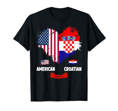 Kroatische amerikanische Flagge Idee für Frauen & USA Kroatische Wurzeln T-Shirt Kroatische amerikanische Flagge Idee für Frauen & USA Kroatische Wurzeln T-Shirt von Hrvatska American Roots Ideas For Toddler & Kids
