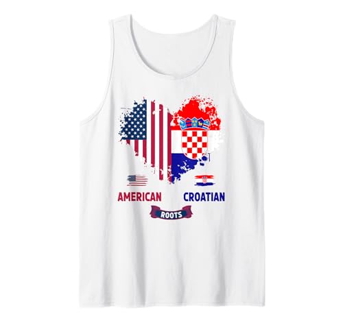 Kroatische amerikanische Flagge Idee für Frauen & USA Kroatische Wurzeln Tank Top Kroatische amerikanische Flagge Idee für Frauen & USA Kroatische Wurzeln Tank Top von Hrvatska American Roots Ideas For Toddler & Kids