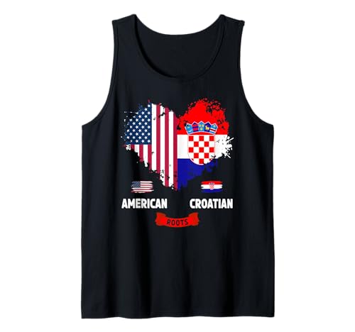 Kroatische amerikanische Flagge Idee für Frauen & USA Kroatische Wurzeln Tank Top Kroatische amerikanische Flagge Idee für Frauen & USA Kroatische Wurzeln Tank Top von Hrvatska American Roots Ideas For Toddler & Kids