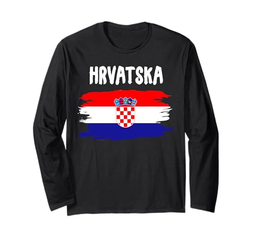 Hrvatska Coatia Hertiage Idee für Frauen & Kroatische Flagge Langarmshirt Hrvatska Coatia Hertiage Idee für Frauen & Kroatische Flagge Langarmshirt von Hrvatska Flag Accessories Outfit Idea For Kids