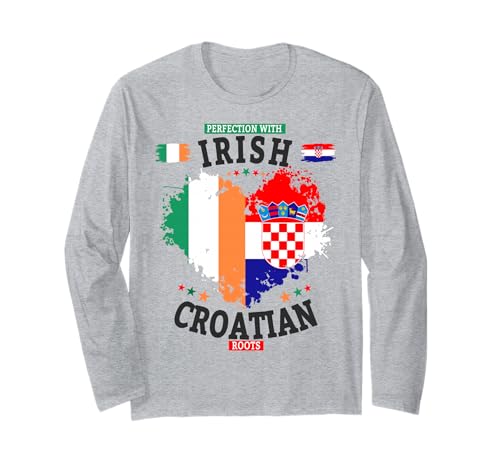 Irische kroatische Flagge Idee für Frauen & Kroatien Irland Wurzeln Langarmshirt Irische kroatische Flagge Idee für Frauen & Kroatien Irland Wurzeln Langarmshirt von Hrvatska Irish Costume Ideas For Kids & Toddlers