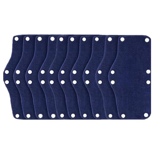 Hsdubygr 10 Stück Schutzhelm-Schweißband, Baumwoll-Schutzhelm-Einsatz, Wiederverwendbare Schutzhelm-Schweißbänder (Blau) von Hsdubygr