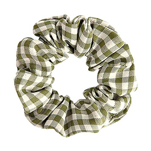 Haargummi Plaid Elastische Haargummis Haargummi Pferdeschwanz Halter Bänder für Frauen Mädchen Haarschmuck Haargummis Grün von HshDUti