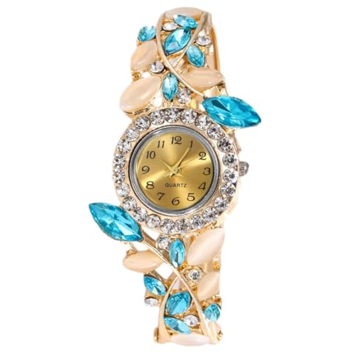 HshDUti Damen-Quarzuhr 20 mm mit Gehäuse in Steinbesetzung, Analoganzeige und Edelstahl-Armband, Kristall-Akzent-Armreif, Armbanduhr, Damen-Armbanduhr, blau HshDUti Damen-Quarzuhr 20 mm mit Gehäuse in Steinbesetzung, Analoganzeige und Edelstahl-Armband, Kristall-Akzent-Armreif, Armbanduhr, Damen-Armbanduhr, blau von HshDUti