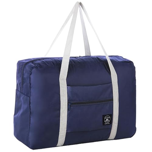Kabinentasche, Handgepäcktasche, faltbar, tragbar, wasserabweisend, Übernachtung, Krankenhaus, Wochenendtasche, faltbare Reisetasche, Reisetasche für Damen und Herren, Marineblau Kabinentasche, Handgepäcktasche, faltbar, tragbar, wasserabweisend, Übernachtung, Krankenhaus, Wochenendtasche, faltbare Reisetasche, Reisetasche für Damen und Herren, Marineblau von HshDUti