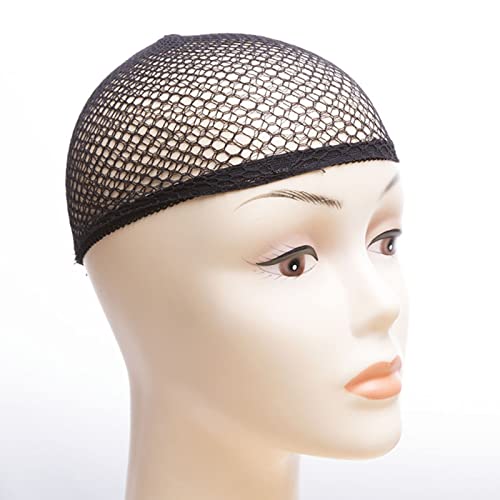 Perückenkappen, Dehnbare Nylon-Perückenkappe, Close End Stocking Wigs Cap, Unisex Wig Stocking Cap Hair Cup for Women Men Kids, Mesh Wig Cap Net, Mesh Net Wig Caps, Liner Weaving Caps Black von HshDUti