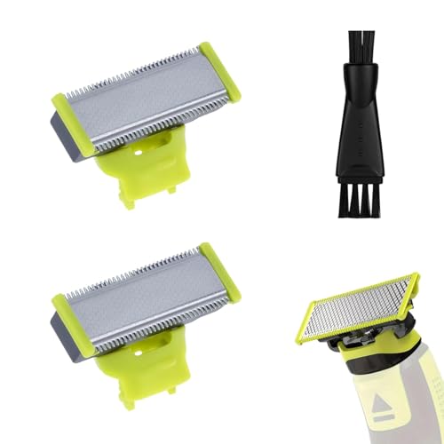2 Stuck Ersatzklinge Kompatibel, Replacement Blade Monolithisch Ersatzwerkzeug Trimmaufsatz Set One Blade Aufsätze Kompatible Klingen Monolithisch Ersatzwerkzeug für Barttrimmer Herren von Hshihaysx